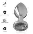 INTENSE - PLUG ANAL EN MÉTAL ALUMINIUM AVEC CRISTAL NOIR TAILLE S INTENSE - PLUG ANAL EN MÉTAL ALUMINIUM AVEC CRISTAL NOIR TAILLE S