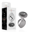 INTENSE - PLUG ANALE IN METALLO ALLUMINIO CON VETRO NERO TAGLIA M INTENSE - PLUG ANALE IN METALLO ALLUMINIO CON VETRO NERO TAGLIA M