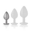 INTENSE - PLUG ANAL EN MÉTAL ALUMINIUM AVEC CRISTAL DARGENT TAILLE S INTENSE - PLUG ANAL EN MÉTAL ALUMINIUM AVEC CRISTAL DARGENT TAILLE S
