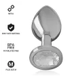 INTENSE - PLUG ANALE IN METALLO ALLUMINIO CON CRISTALLO ARGENTO TAGLIA M INTENSE - PLUG ANALE IN METALLO ALLUMINIO CON CRISTALLO ARGENTO TAGLIA M