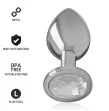 INTENSE - PLUG ANAL EN MÉTAL ALUMINIUM AVEC CRISTAL DARGENT TAILLE L INTENSE - PLUG ANAL EN MÉTAL ALUMINIUM AVEC CRISTAL DARGENT TAILLE L