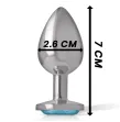 INTENSE - ALUMINUM METAL ANAL PLUG WITH BLUE CRYSTAL SIZE S INTENSE - ALUMINUM METAL ANAL PLUG WITH BLUE CRYSTAL SIZE S