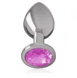 INTENSE - PLUG ANALE IN METALLO ALLUMINIO CON CRISTALLO ROSA TAGLIA S INTENSE - PLUG ANALE IN METALLO ALLUMINIO CON CRISTALLO ROSA TAGLIA S
