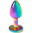 SECRETPLAY - METAL BUTT PLUG RAINBOW SMALL SIZE 7 CM SECRETPLAY - METAL BUTT PLUG RAINBOW SMALL SIZE 7 CM
