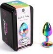 SECRETPLAY - PLUG ANAL EN MÉTAL ARC-EN-CIEL PETITE TAILLE 7 CM SECRETPLAY - PLUG ANAL EN MÉTAL ARC-EN-CIEL PETITE TAILLE 7 CM