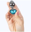 SECRETPLAY - BUTT PLUG AUS METALL, BLAUES HERZ, KLEINE GRÖSSE 7 CM