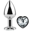 SECRETPLAY - METAL BUTT PLUG CLEAR CRYSTAL HEART SMALL SIZE 7 CM SECRETPLAY - METAL BUTT PLUG CLEAR CRYSTAL HEART SMALL SIZE 7 CM