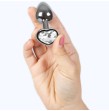 SECRETPLAY - TAPPO IN METALLO CUORE DI CRISTALLO TRASPARENTE TAGLIA PICCOLA 7 CM SECRETPLAY - TAPPO IN METALLO CUORE DI CRISTALLO TRASPARENTE TAGLIA PICCOLA 7 CM