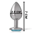 INTENSE - ALUMINUM METAL ANAL PLUG BLUE HEART SIZE S