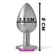 INTENSE - ALUMINUM METAL ANAL PLUG PINK HEART SIZE M INTENSE - ALUMINUM METAL ANAL PLUG PINK HEART SIZE M