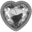 INTENSE - PLUG ANAL METAL ALUMINIO CORAZÓN BLANCO TALLA M INTENSE - PLUG ANAL METAL ALUMINIO CORAZÓN BLANCO TALLA M