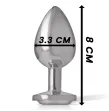 INTENSE - PLUG ANAL METAL ALUMINIO CORAZÓN BLANCO TALLA M INTENSE - PLUG ANAL METAL ALUMINIO CORAZÓN BLANCO TALLA M