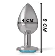 INTENSE - PLUG ANAL MÉTAL ALUMINIUM COEUR BLEU TAILLE L INTENSE - PLUG ANAL MÉTAL ALUMINIUM COEUR BLEU TAILLE L
