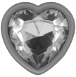 INTENSE - ANAL PLUG METAL ALUMINUM WHITE HEART SIZE L INTENSE - ANAL PLUG METAL ALUMINUM WHITE HEART SIZE L