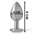 INTENSE - ANAL PLUG METAL ALUMINUM WHITE HEART SIZE L INTENSE - ANAL PLUG METAL ALUMINUM WHITE HEART SIZE L