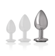 INTENSE - ANALPLUG METALL ALUMINIUM WEISS HERZ GRÖSSE L INTENSE - ANALPLUG METALL ALUMINIUM WEISS HERZ GRÖSSE L