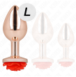 KINK - PLUG ANAL ORO ROSADO ROSA ROJA L