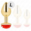 KINK - PLUG ANAL GOLD ROSE RED SIZE L