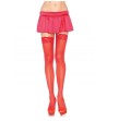LEG AVENUE - ROTE STRUMPFHOSE MIT SPITZENOBERTEIL LEG AVENUE - ROTE STRUMPFHOSE MIT SPITZENOBERTEIL