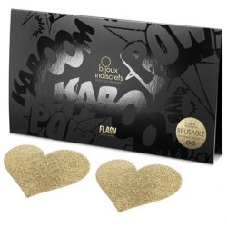 BIJOUX - INDISCRETS CACHE-METONS FLASH COEUR DOR