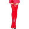 LEG AVENUE - CALZAMAGLIA IN NYLON CON FIOCCO ROSSO TAGLIA UNICA