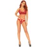 LEG AVENUE - ENSEMBLE 2 PIÈCES BRALETTE ET STRING DENTELLE M/L