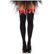 LEG AVENUE - MEDIAS ALTAS NEGRAS CON LACITO ROJO TALLA ÚNICA LEG AVENUE - MEDIAS ALTAS NEGRAS CON LACITO ROJO TALLA ÚNICA
