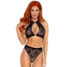 LEG AVENUE TWO PIECES SET HALTER TOP AND PANTIES S/M