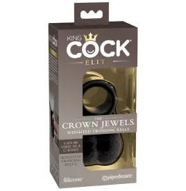 KING COCK - THE CROWN JEWELS WEIGHTED SWINGING BALLS SILICONE