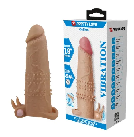 PRETTY LOVE - QUILLON PENISHÜLLE MIT KLITORISSTIMULATOR UND VIBRATION