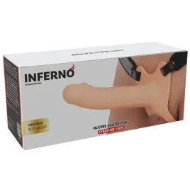 HIDDEN DESIRE - INFERNO GUAINA PER PENE CON STRAP-ON IN SILICONE 18 CM