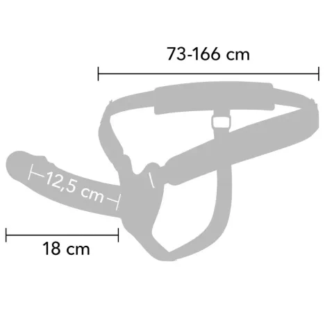 HIDDEN DESIRE - INFERNO VIBRANTE GUAINA PER PENE STRAP-ON 18 CM
