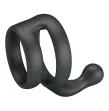 CRAZY BULL - YANCY DOUBLE COCK AND BALL RING BLACK CRAZY BULL - YANCY DOUBLE COCK AND BALL RING BLACK