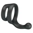 CRAZY BULL - YANCY DOUBLE COCK AND BALL RING BLACK CRAZY BULL - YANCY DOUBLE COCK AND BALL RING BLACK
