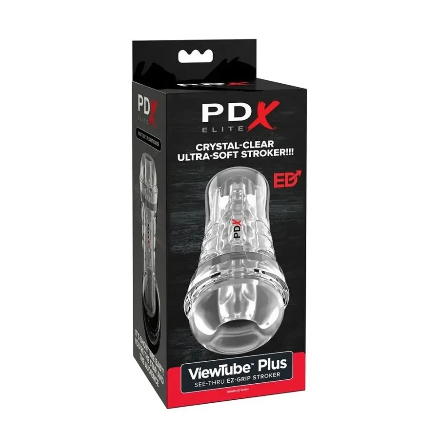 PDX ELITE - VIEWTUBE PLUS SEE-THRU EZ-GRIP TRANSPARENT STROKER 21 CM PDX ELITE - VIEWTUBE PLUS SEE-THRU EZ-GRIP TRANSPARENT STROKER 21 CM
