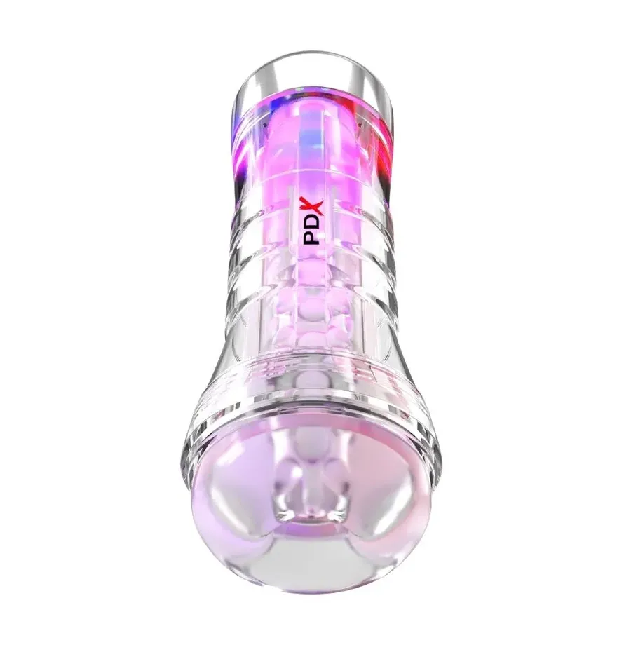 PDX ELITE - VIEWTUBE XXL LED TRANSPARENT STROKER 27.3 CM PDX ELITE - VIEWTUBE XXL LED TRANSPARENT STROKER 27.3 CM