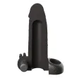 FANTASY X-TENSIONS - MANCHON DEXTENSION PÉNIENNE VIBRANT À SENSATIONS RÉALISTES DE 5 CM NOIR