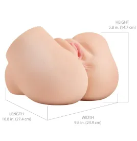 PDX ELITE - BACK THAT ASS UP REALISTIC VIBRATING VAGINA AND ANUS MASTURBATOR