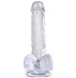 KING COCK - CLEAR REALISTIC PENIS WITH BALLS 13.5 CM TRANSPARENT