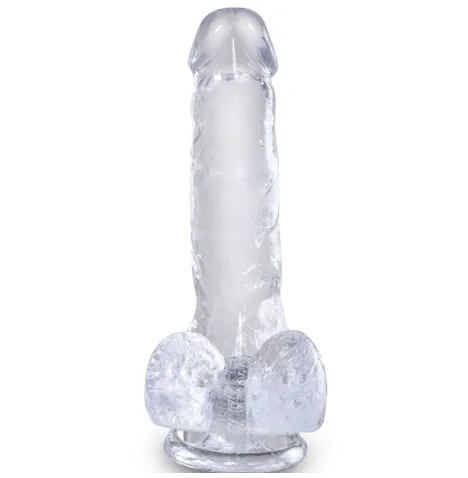 KING COCK - CLEAR REALISTIC PENIS WITH BALLS 13.5 CM TRANSPARENT