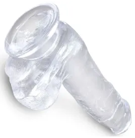 KING COCK - CLEAR REALISTIC PENIS WITH BALLS 13.5 CM TRANSPARENT