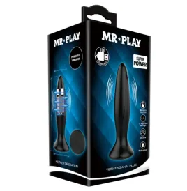 MR PLAY - PLUG ANAL VIBRADOR NEGRO RECARGABLE