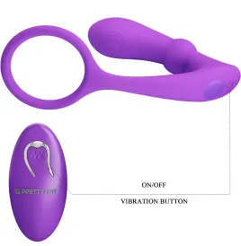 PRETTY LOVE - BAGUE WARREN ET VIBRATEUR ANAL VIOLET