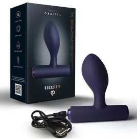 ROCKS-OFF - NOVA ORBITAL RECHARGEABLE PREMIUM and POWERFUL ANAL PLUG 16 FUNCTION BLUE