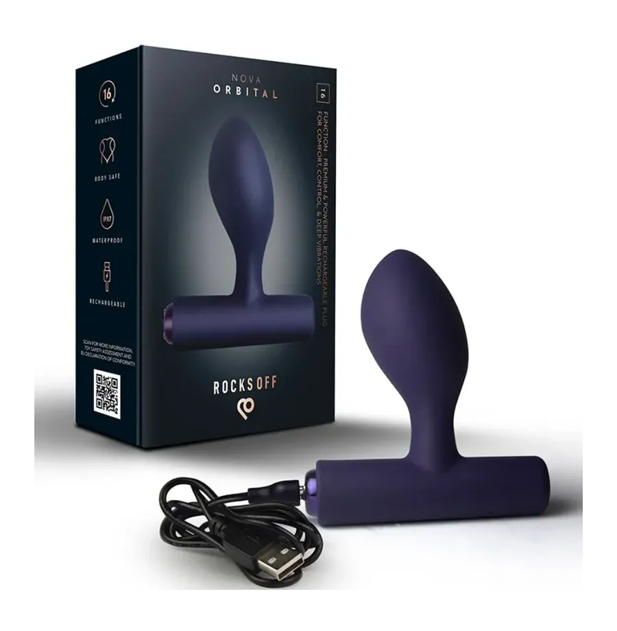 ROCKS-OFF - NOVA ORBITAL PREMIUM PLUG ANAL RECARGABLE 16 FUNCIONES AZUL ROCKS-OFF - NOVA ORBITAL PREMIUM PLUG ANAL RECARGABLE 16 FUNCIONES AZUL