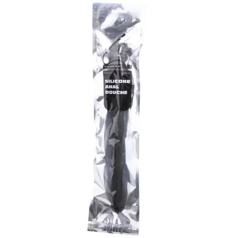 ALL BLACK - DOCCIA ANALE IN SILICONE 27 CM