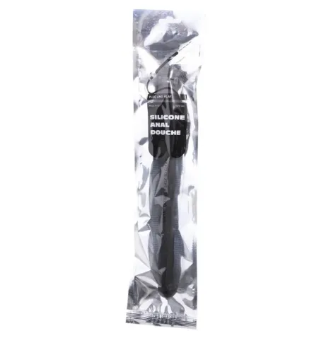 ALL BLACK - RIDGED SHOWER ANAL SILICONE 27 CM