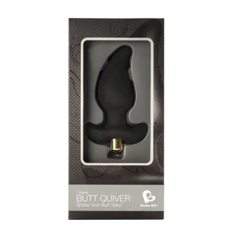 ROCKS-OFF - BUTT QUIVER P-POINT STIMULATOR 7 SPEEDS BLACK