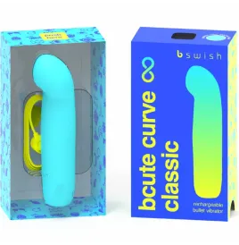 B SWISH - VIBRATEUR RECHARGEABLE BCUTE CURVE INFINITE CLASSIQUE BLEU SILICONE