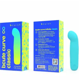 B SWISH - BCUTE CURVE INFINITE CLASSIC VIBRADOR RECARGABLE SILICONA AZUL